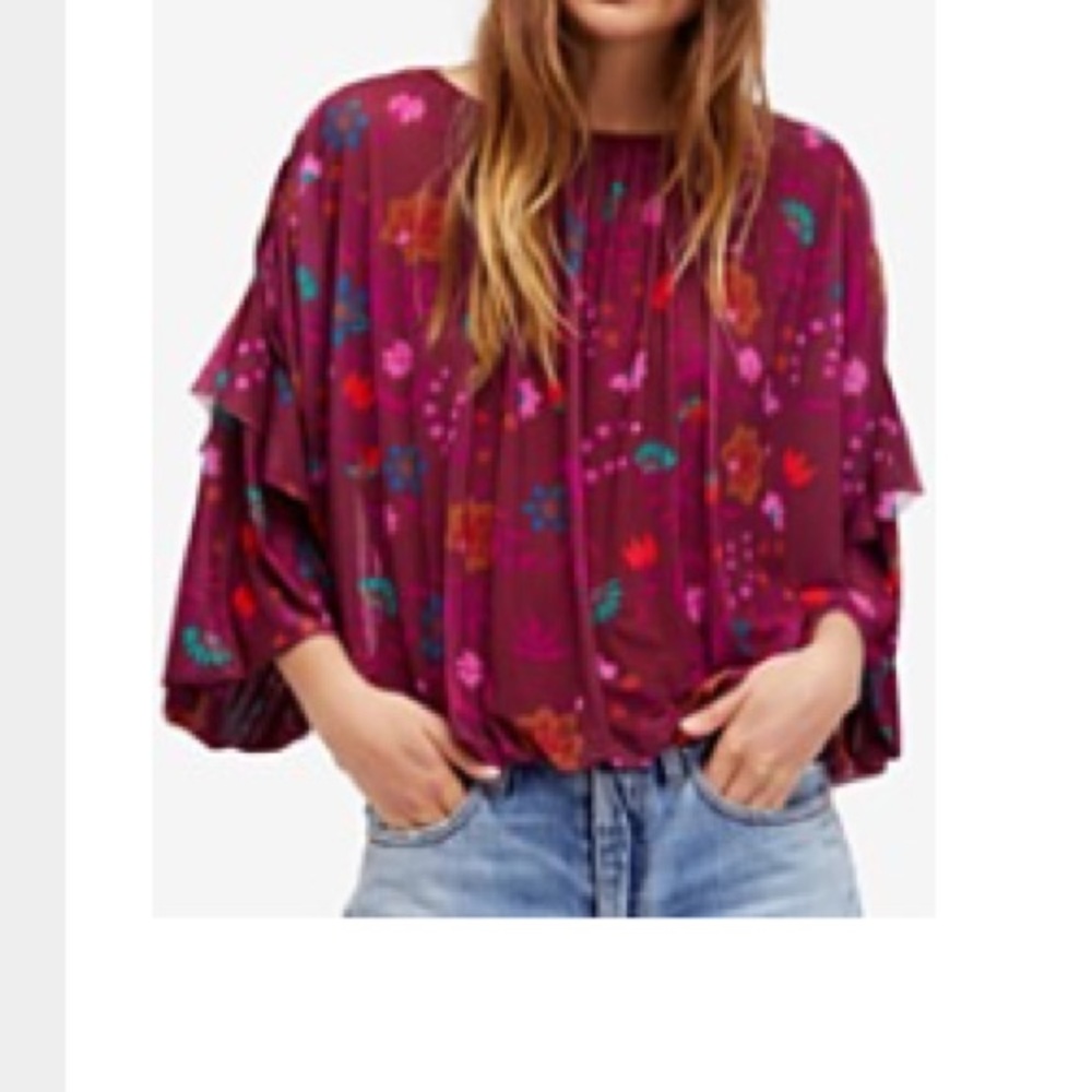 FREE PEOPLE floral top